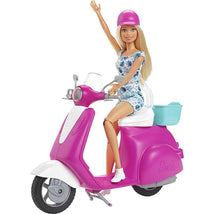 Tomy - Barbie Doll & Scooter Playset Image 1