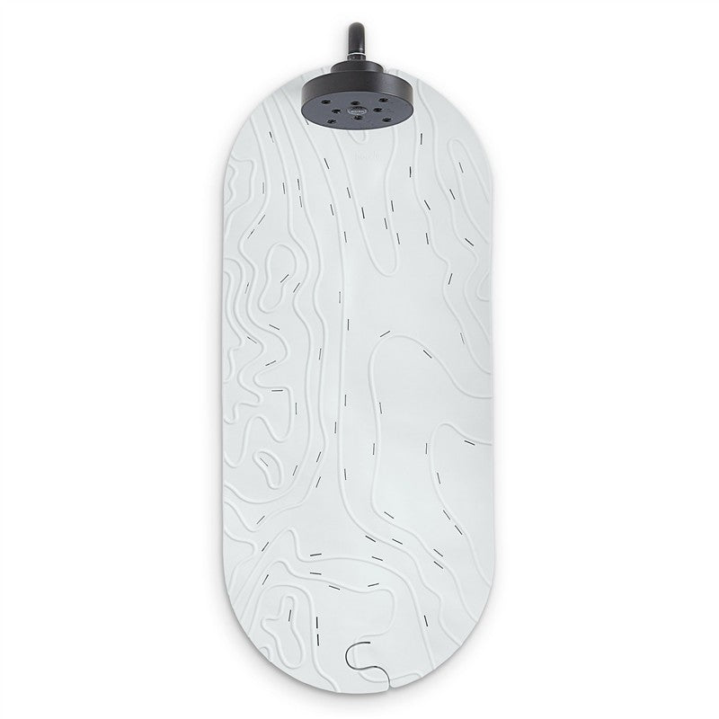 Boon GRIFFLE Bathtub Mat in gray, featuring a textured surface with a contour design for safety and grip.