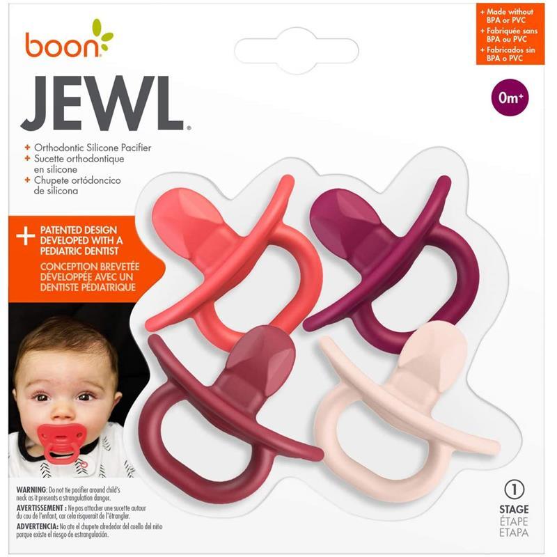 Tomy - Boon Jewl 4 Pk Stage 1 Pacifier Pink, 0M Image 9