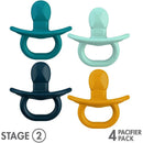 Tomy - 4Pk Boon Pacifier Blue Jewl Stage 2, 3M Image 2