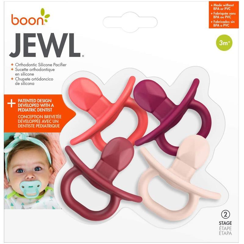 Tomy - Boon Jewl 4 Pk Stage 2 Pacifier Pink, 3M Image 10
