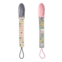 Tomy JJ Cole 2 pk Pacifier Clips, Pink/Grey Image 1
