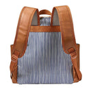 Tomy - Jj Cole Popperton Backpack Cognac Strip Diaper Bag Image 5