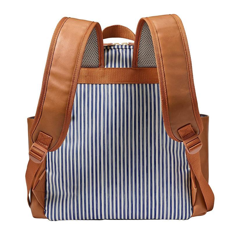 Tomy - Jj Cole Popperton Backpack Cognac Strip Diaper Bag Image 9