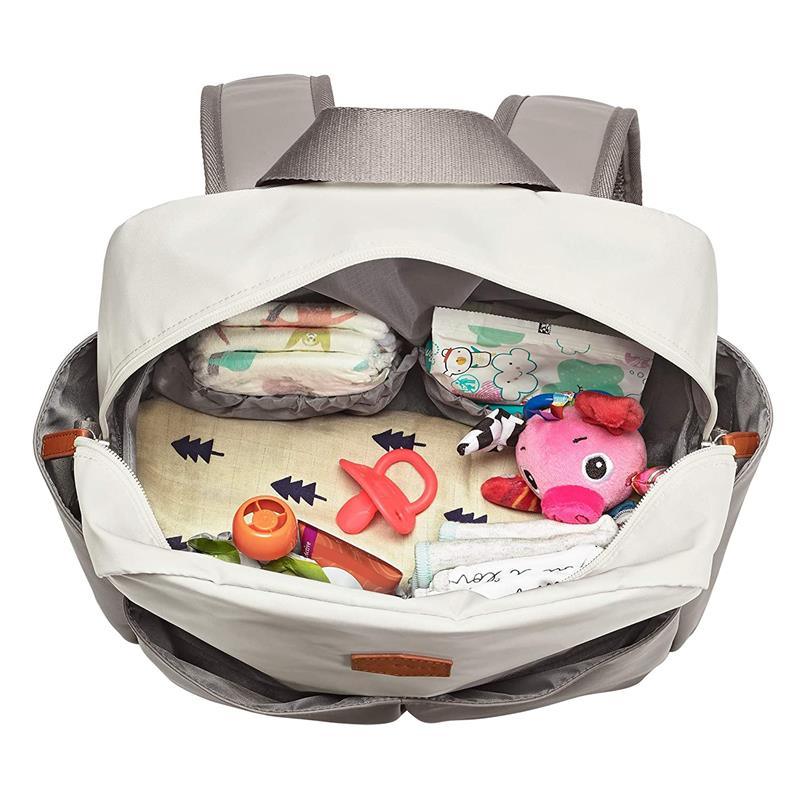Tomy - Jj Cole Popperton Backpack Diaper Bag, Cream Mushroom Image 5