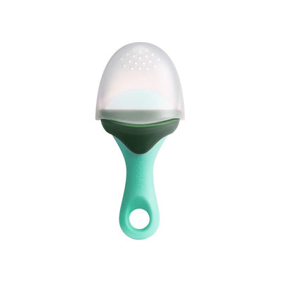 Tomy Boon PULP silicone baby feeder in green and mint colors