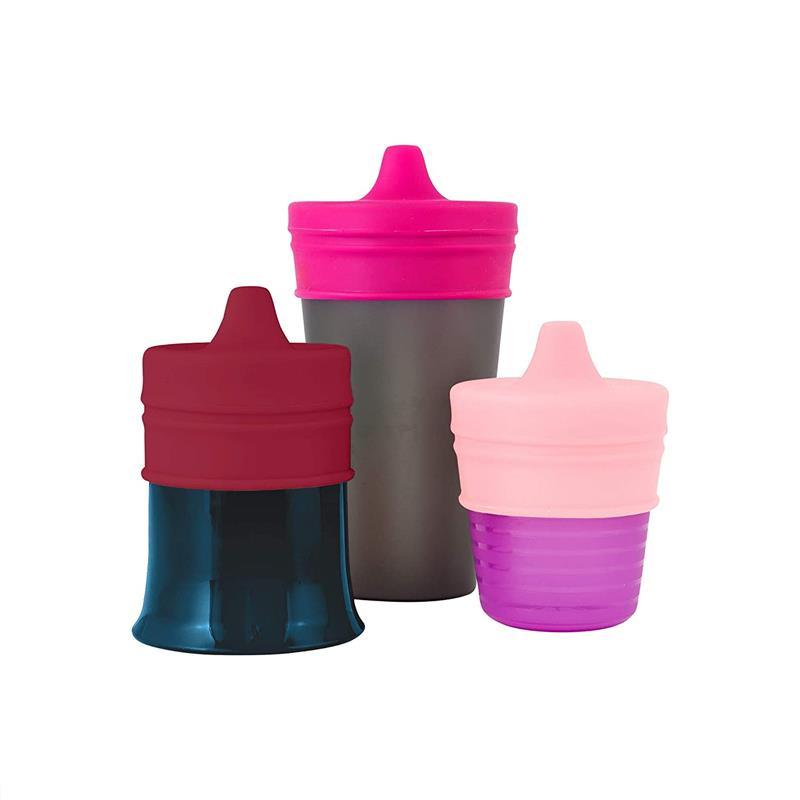 Tomy - Snug Universal Silicone Sippy Lids Pink Image 2