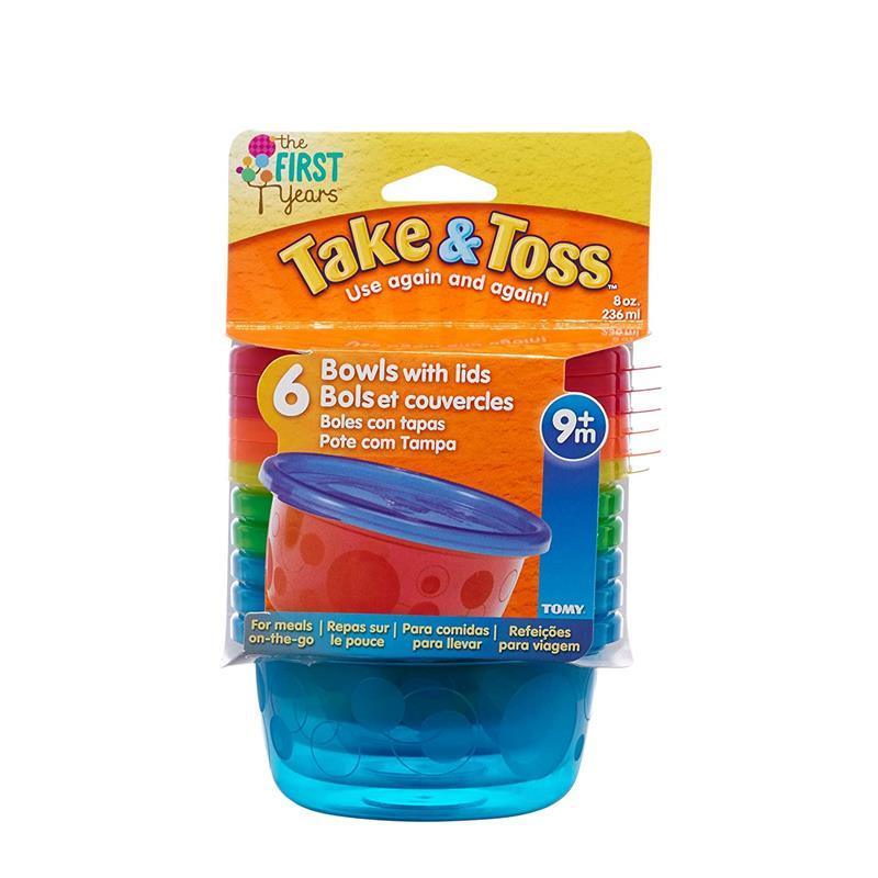 Tomy - Take & Toss 6Pk Toddler Bowls 8oz Image 2
