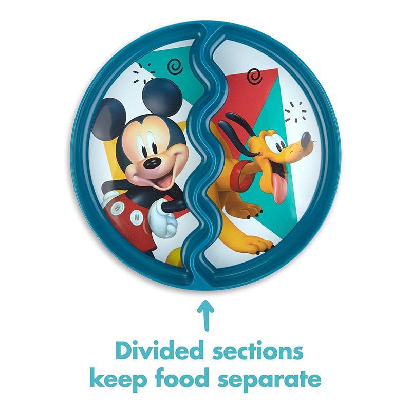 Tomy The First Years Suction Kids Plate Divided, Mickey/Pluto Image 5
