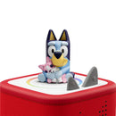Tonies 3Pk Bluey Audio Toy Figurine Set featuring Bluey, Bingo, and Muffin on a red speaker.