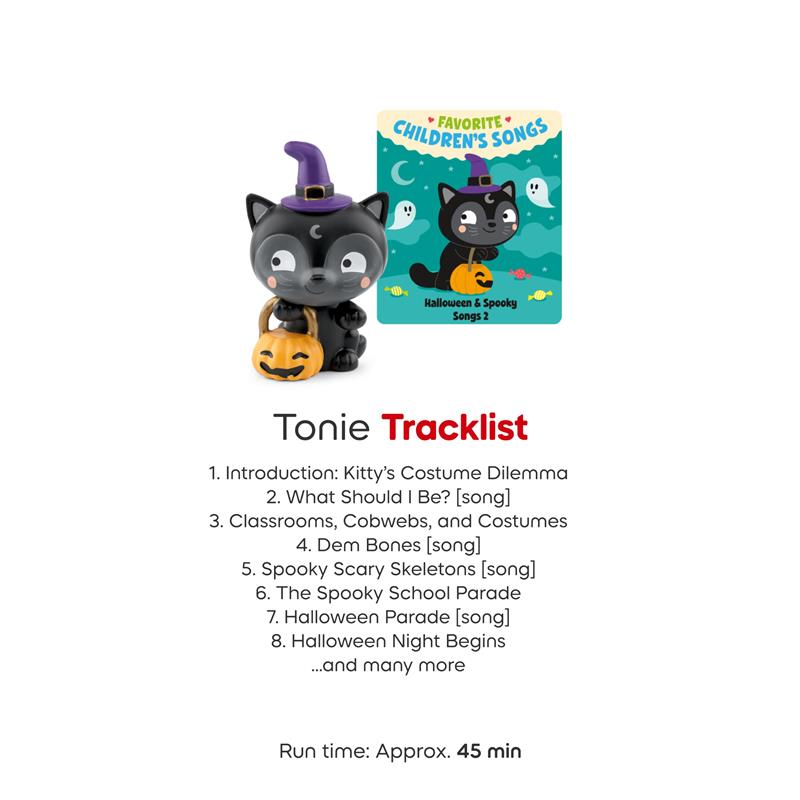 Tonies Favorite Children's Song: Halloween & Spooky Songs 2 Audio Toy Figurine