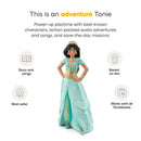 Tonies Jasmine Audio Toy Figurine featuring the character in a light blue gown, designed for interactive storytelling and songs.