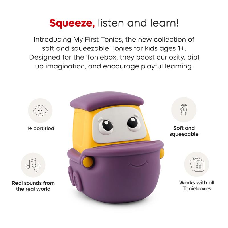 Tonies My First Travel Set Airplane, Ship and Train Soft and Squeezable Audio Toy Figurines Image 3