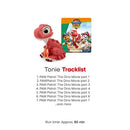 Rhubarb audio toy figurine from PAW Patrol The Dino Movie, with accompanying tracklist and run time details.
