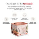 Decorative wrap for Toniebox 2 featuring The Lion King characters, designed for children with speaker holes for sound.
