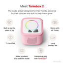 Tonies Toniebox 2 Audio Player Starter Set for Kids 1+ with Playtime Puppy, Cloud Pink Image 4