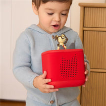 Tonies Toniebox 2 Audio Player Starter Set for Kids 1+ with Playtime Puppy, Sunset Red Image 2