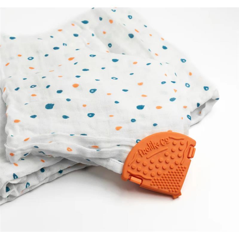 Toothi - Teether Clip, Papaya Image 5