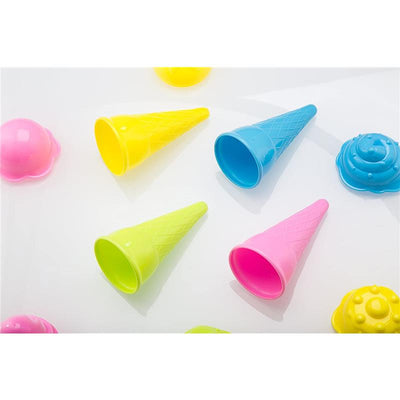Top Race - 14 Piece Ice Cream Beach Pail Blue - Toddler toy Image 3
