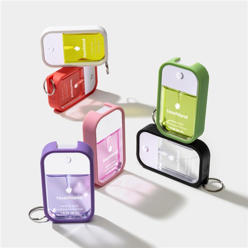 Touchland Hand Sanitizer Mist Case, Silicone Case with Keyring, Purple Haze Image 4