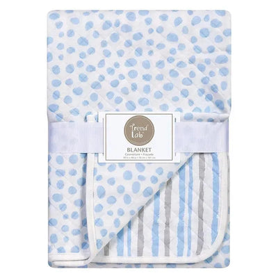 Trend Lab Cloud Knit Blanket, Blue/Gray Image 1