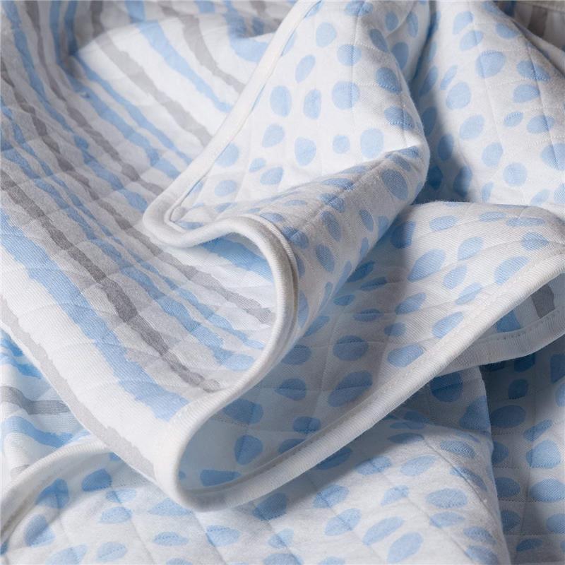 Trend Lab Cloud Knit Blanket, Blue/Gray Image 3