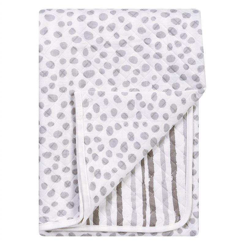 Trend Lab Cloud Knit Blanket, Grey/White Image 5