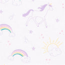 Trend Lab - Rainbow Flannel Changing Pad Cover, Unicorn Image 2