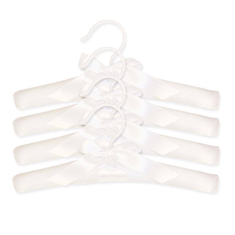 Trend Lab - Satin 4 Pack Hangers, White Image 1