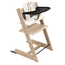 Stokke - Tripp Trapp High Chair Bundle, Wheat Cream Cushion & Black Tray Image 1