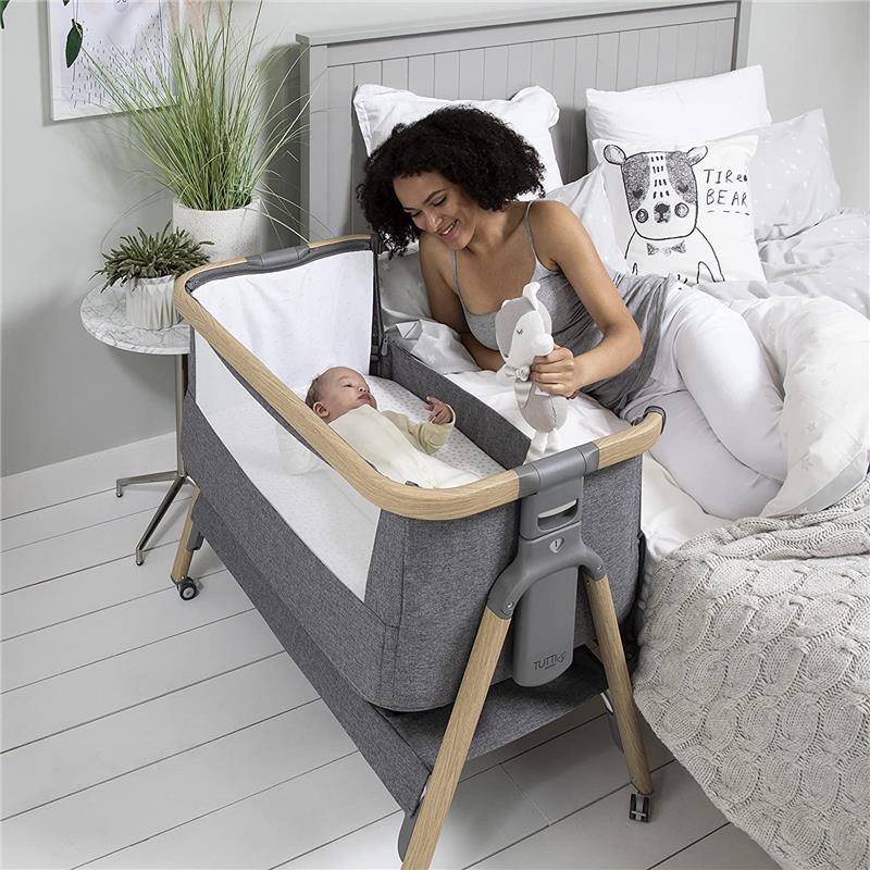 Tutti Bambini - CoZee Air Bedside Crib, Oak/Charcoal Image 10