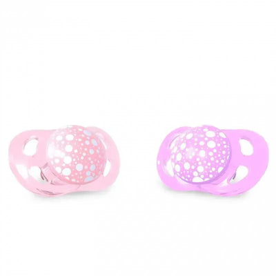 Twistshake 2-Pack 0-6M Pacifier - Light Pink/Lavender Image 1