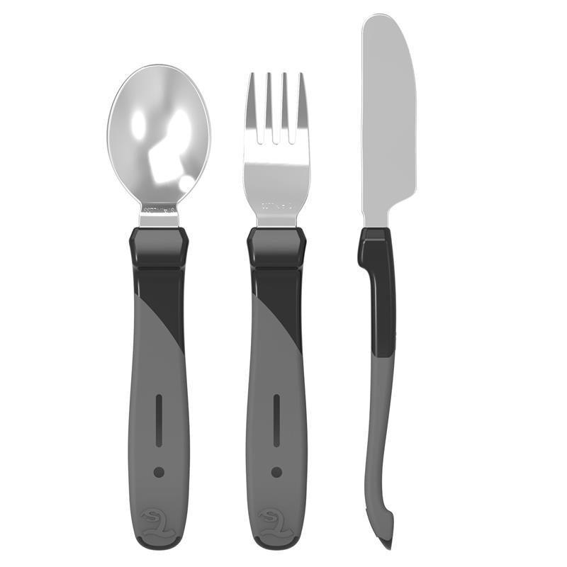 Twistshake - Learn Cutlery Stainless Steel 12+ M, Black Image 1