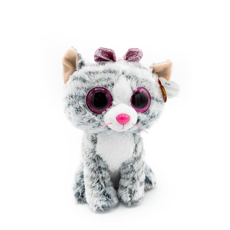 Ty Kiki Cat Grey, Medium | Cat Stuffed Animals Image 1