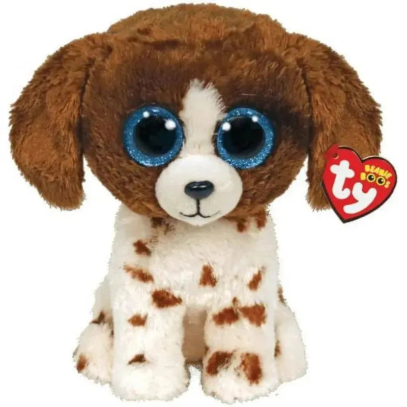 Ty - MUDDLES the White & Brown Spotted Dog, Medium Image 1