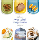 Ubbi 1Pk Platemate Reusable Silicone Storage Bag, Juniper Image 3