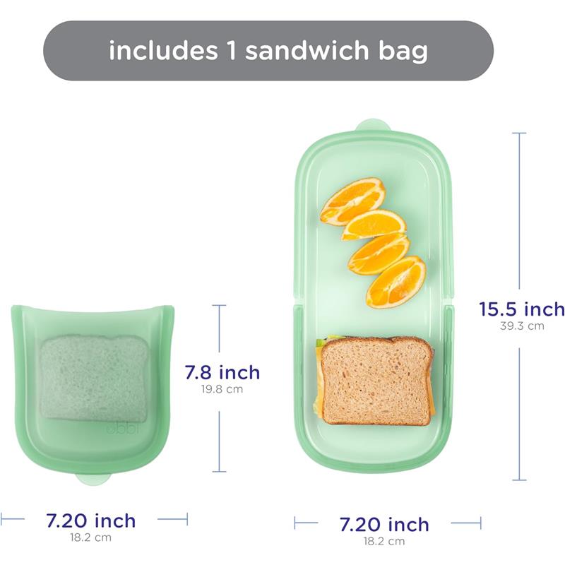 Ubbi 1Pk Platemate Reusable Silicone Storage Bag Image 5