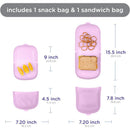 Ubbi 2Pk Platemate Reusable Silicone Storage Bag, Smoothie Purple Image 4