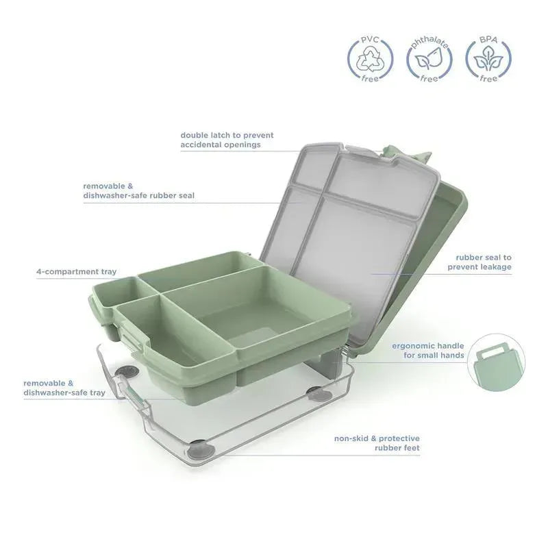 Ubbi - Bento Lunch Box for Kids, Cloudy Blue Image 6