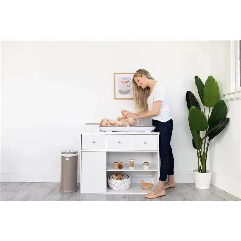 Ubbi - Foam Changing Pad, Lightweight, Waterproof, Taupe Image 9