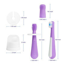 Ubbi - Grow with Me Toothbrush Training Set for Babies and Toddlers, Purple Image 2