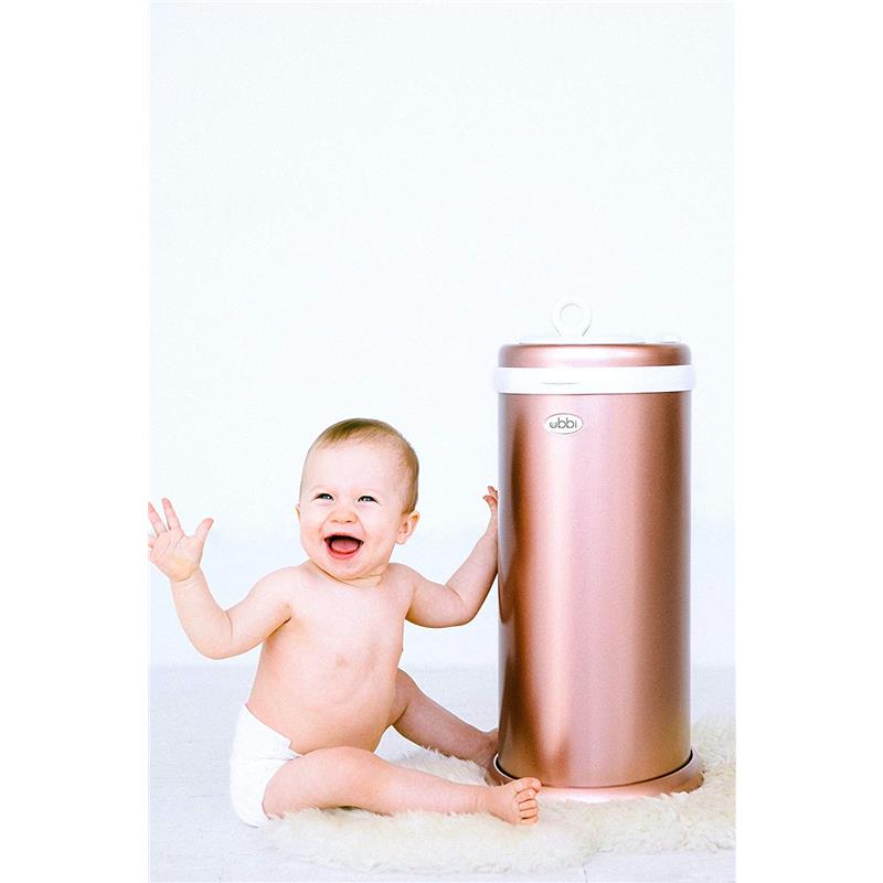 Ubbi Limited Edition Diaper Pail, Rose Gold Image 7