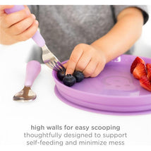 Ubbi - Plate Set with Interchangeable Suction Base for Babies and Toddlers, 2 Pack, Smoothie Purple Image 2