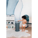 Ubbi - Steel Diaper Pail, Odor Locking, No Special Bag Required, Open Water Image 3