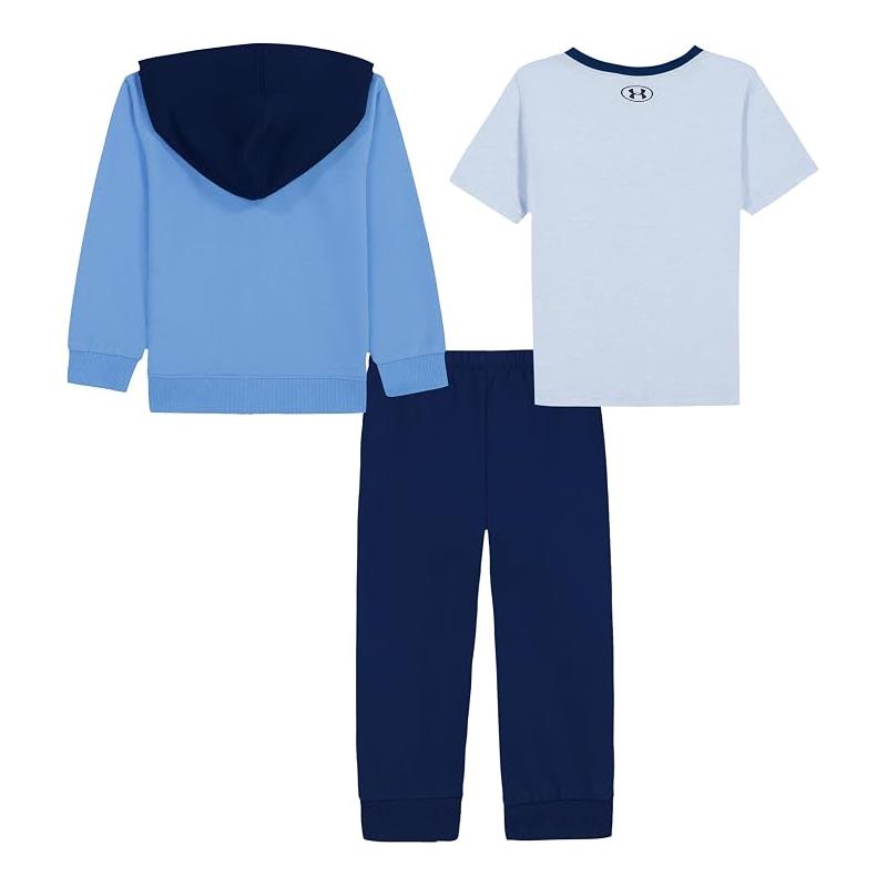 Under Armour 3Pk Hoodie and Pant Set, Horizon Blue Heather Image 2