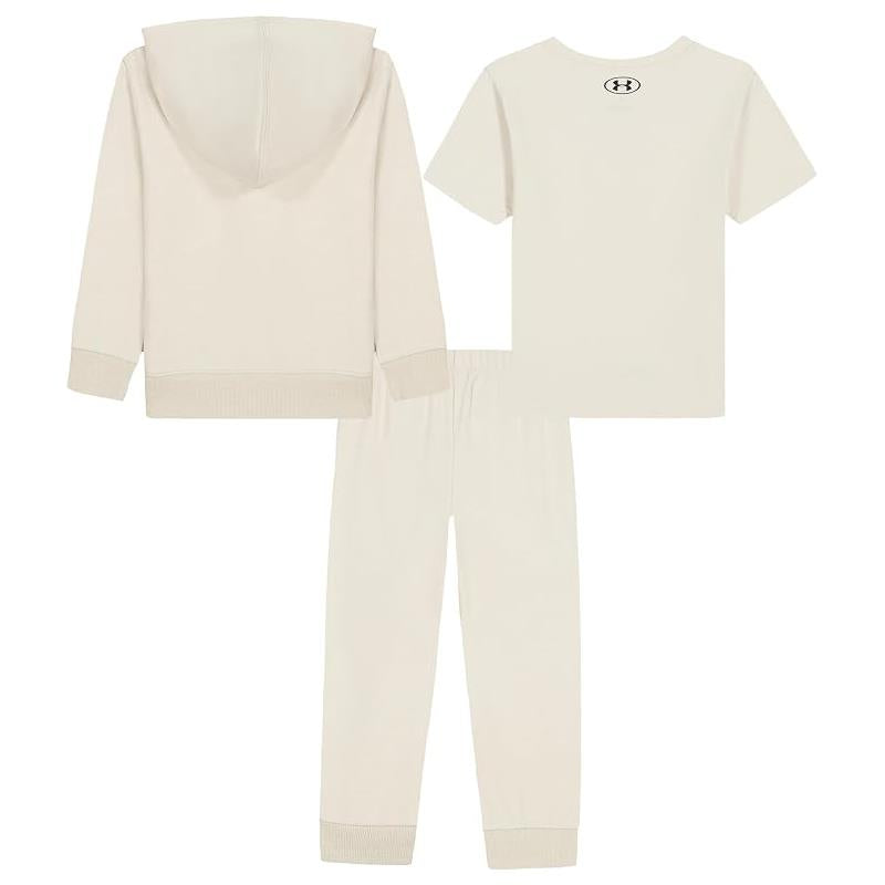 Under Armour 3Pk Hoodie Pant Set, Sandstorm Heather Image 3