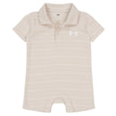 Under Armour - Baby Neutral Polo Shortall Stripes, Ivory Image 1