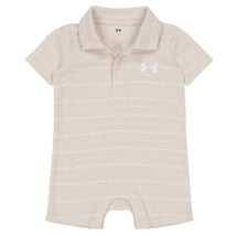 Under Armour - Baby Neutral Polo Shortall Stripes, Ivory Image 1