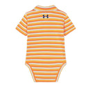 Under Armour Kids - Boy Short Sleeve Stripe Polo Bodysuit, Orange Shock Image 2