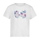 Under Armour Kids - Girl Athletics Club Stripe Tee Pink & White Image 1